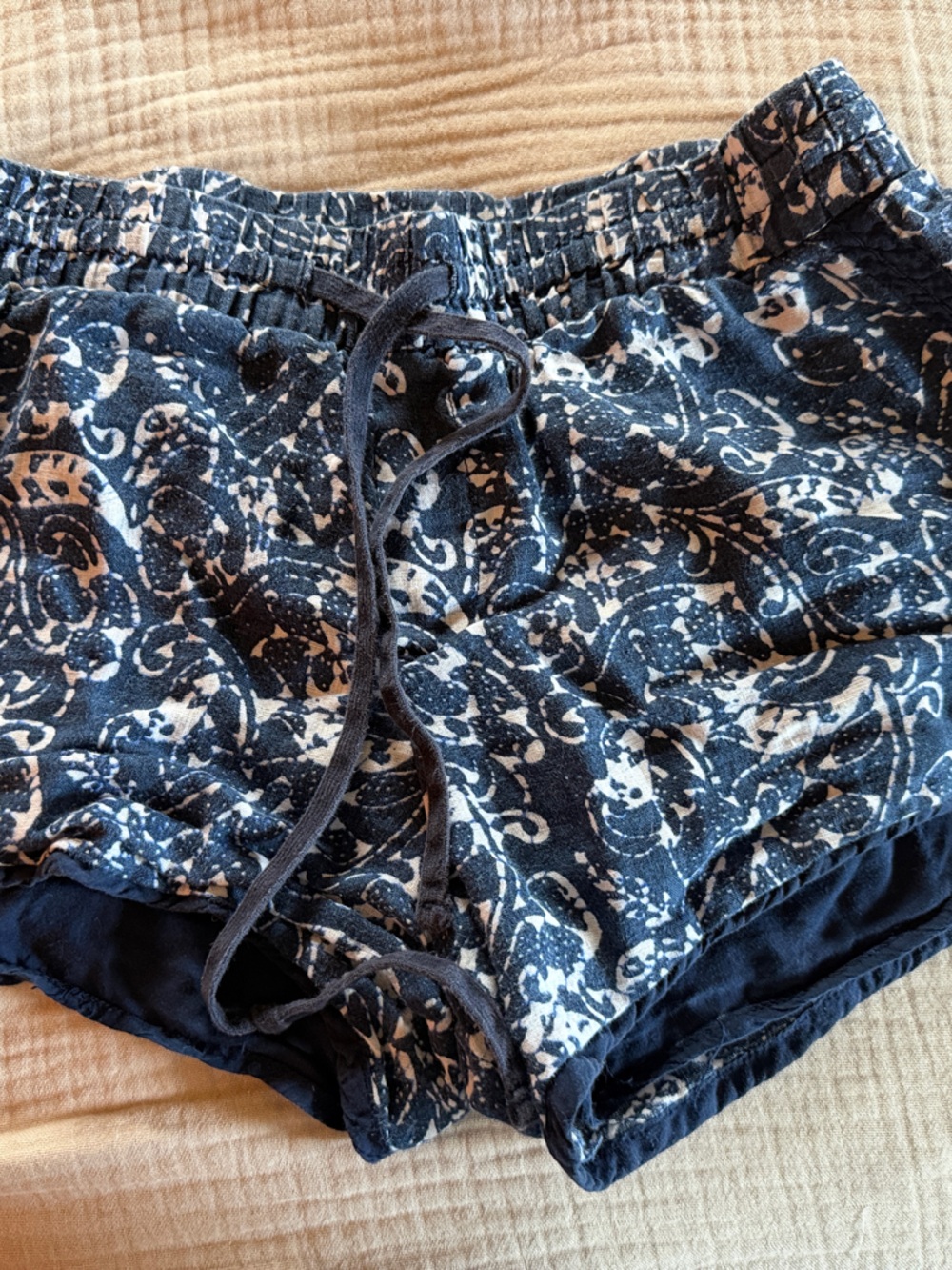 GAP Navy and White Floral Drawstring Lounge Shorts